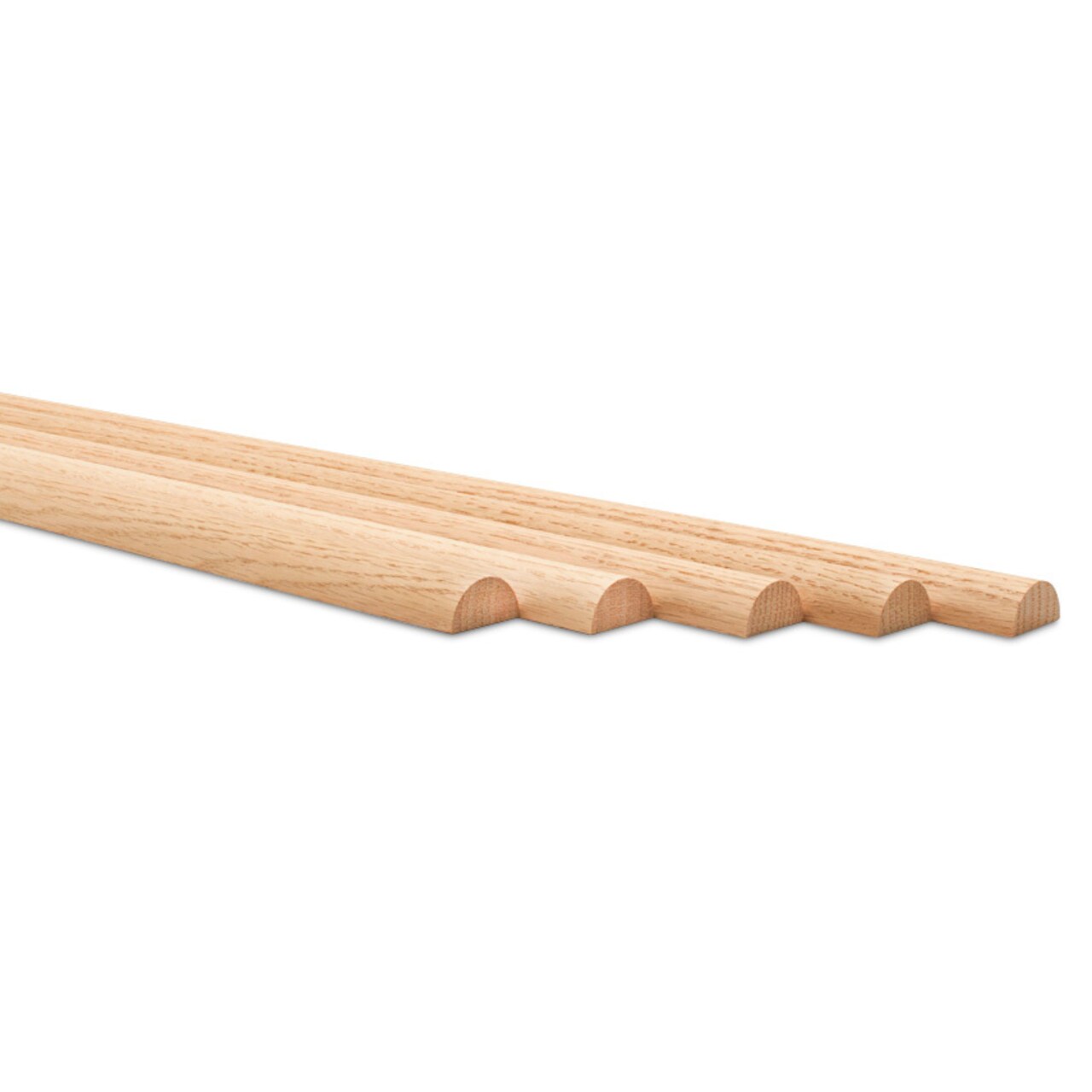 Split Oak Wood Dowel Rods 48" Long, Unfinished for DIY Refacing | Woodpeckers